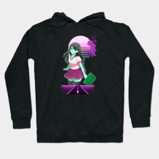 Anime School Girl Synthwave Hoodie